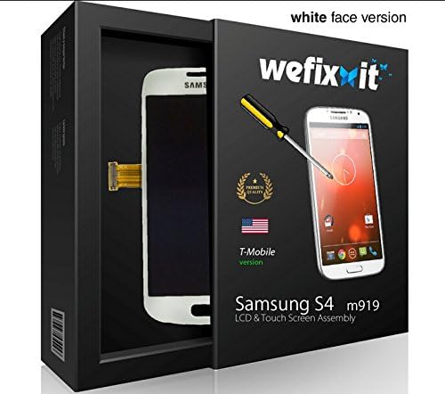 Samsung S4 m919 Premium LCD Screen Replacement &amp; Repair Kit : White by Wefixxit