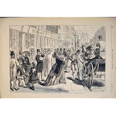 Skizzen-Druck 1875 Haymarket London Speicher des �ffentlichen Diensts