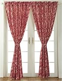 Albemarle Red Floral Panels (Set of 2) 40x84