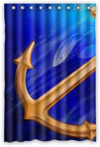 48" x 72" HOT Anchor Print Polyester Waterproof Shower Curtain