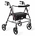 Medline Heavy Duty Bariatric Mobility Rollator with 8â€ Deluxe Wheels, 500 lbs Capacity