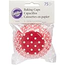 Wilton Baking Cups Standard Dots Red 75 Piece