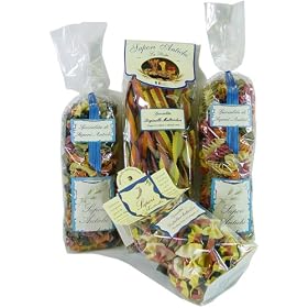 4 pack luxury Sapori Antichi luxury multi color pastas from Italy: Tacconi, Farfalline, Reginelle and Trombette each 8 oz ~ save and save on shipping too!