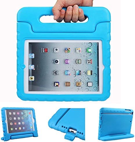 iPad Mini 4 Case - Animov Kids Light Weight Kido Series Multi Function Convertible Handle Kickstand Kids Friendly Protective Shockproof Cover with Stand & Handle for Apple iPad Mini 4 - Blue