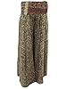 Vintage Sari Silky Maxi Skirt Flowy Palazzo Hippy Harem Pants