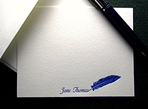 Letterpress Printed Personalized Stationery (15 Note Cards)