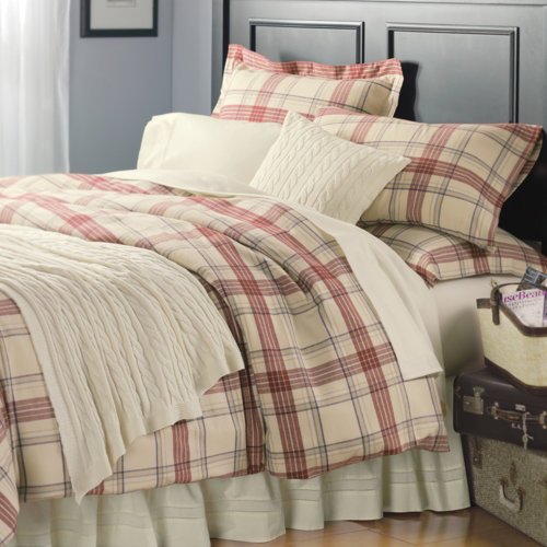 Blue Plaid Fireside Flannel Comforter Cover - King