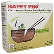 HAPPY PHO - Garlic Goodness, GLUTEN FREE Vietnamese Brown Rice Pho Noodle Soup, 4.5 oz, 2-SERVINGS Per Box (Pack of 6)