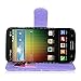 Cellularvilla Wallet Case for LG Lucid 3 VS876 Pu Leather Wallet Card Flip Open Pocket Case Cover Pouch (Purple Glitter)