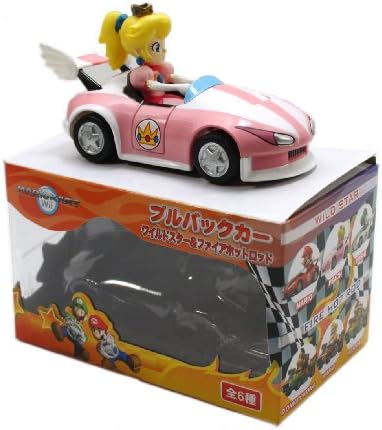 Nihon Auto Toy Nintendo Mario Kart Wii Pull Back Car - Peach in Wild Star
