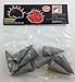 2 inch Large Gray Rubber Spikes (8 Count) for Helmets, Cosplay, Props, Arts and Crafts - Safe for Kids Age 5+ - DIY Glue on