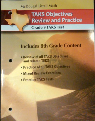 holt mcdougal larson algebra 1 texas taks practice workbook student s edition algebra 1