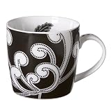BIA Cordon Bleu J2 Mug, Set of 4, Black Kiku by Bia Cordon Bleu
