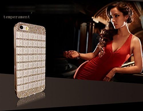 Chafon® iphone 6 Case, Deluxe Diamond Rhinestone Glitter Bling Chrome Hard Housing Case Cover for Apple Iphone 6 Air (4.7inchs) (Pearly White)