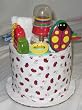 1 Tier Ladybug Baby Diaper Cake