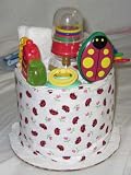 1 Tier Ladybug Baby Diaper Cake