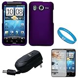 Purple Durable Protective Rubberized Crystal Hard Case Cover for AT&T Wirel ....