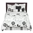 Aleia 7-pc. Comforter Set - White/ Black/ Taupe (Full/ Queen)&nbsp;