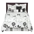 Aleia 7-pc. Comforter Set - White/ Black/ Taupe&nbsp;