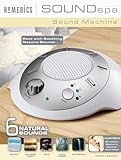 HoMedics SS-2000 Sound Spa Relaxation Sound Machine with 6 Nature Sounds, Silver