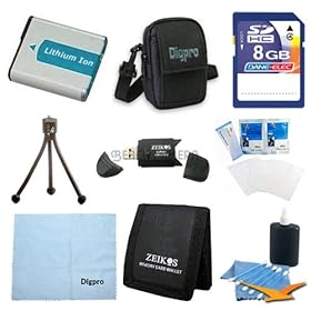 Canon Loaded Value 8GB Card & NB-11L Battery Kit for Canon 320HS, A4000, A3400 & A2300 - Includes NB-11L Replacement Battery, 8GB Memory Card, Carrying Case, USB 2.0 Card Reader, Mini Tripod, 3 Card Memory Card Wallet, Cleaning Cloth, and more.