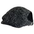 TWEED IVY BELT BUCKLE IVY DRIVING GOLF CAP HAT * BLACK * Small / Medium