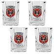 DC United Soccer 4pc Square Shot Glass Set - Primary Team Logo MAJOR-LEAGUE-SOCCER Soccer