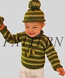 Misti Alpaca Baby Striped Pullover, Cap & Mittens Pattern - Worsted