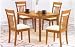 All new item 5 pc Oak finish wood dining table set with 4 side chairs