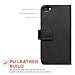 Yousave Accessories PU Leather Wallet Cover Case for iPhone 5S / 5 (Black Wallet)