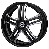 18x8 Enkei AKP (Black w  Chrome Trim) Wheels Rims 5x114.3 (452-880-6540BK) by Enkei