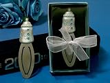 Blue Baby Bottle Bookmarks (Set of 48) - Baby Shower Gifts & Wedding Favors
