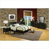 Queen Low Profile Sleigh Bedroom Set in Dark Espresso