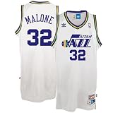 Karl Malone Jersey: adidas White Throwback Swingman #32 Utah Jazz Jersey