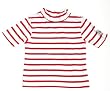 Little Red Fish UV Swim Shirt White/Red Stripe Made in New Zealand