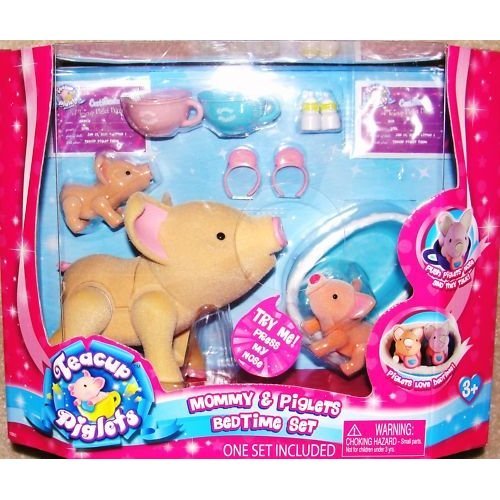 Toy Teck Teacup Piglets Mommy and Piglets Bedtime Set