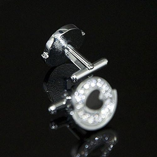 Jewelryfinds Heart Cufflinks Vintage Cufflinks Crystal Technology Handsome Man Series