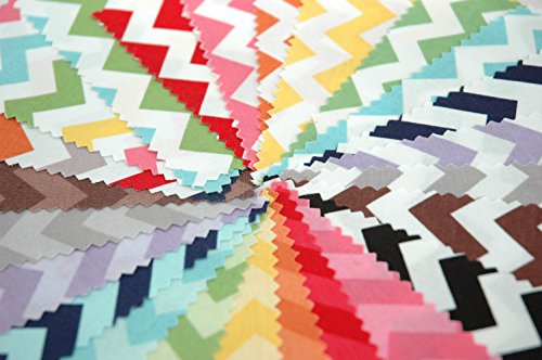 Riley Blake SMALL CHEVRON Precut 5-inch Stacker Charm Pack Cotton Fabric Quilting Squares Assortment 5-340-24