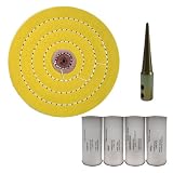 Buy (1) YELLOW 6 COTTON BUFF, (1) BUFFING COMPOUND 4PK, (1) TAPERED SPINDLE KIT by THE FELT STORE