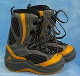 Used 5150 Crow Gray Yellow Snowboard Boots Kid's Size 5