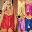 Charameuse and Lace Baby Doll/Babydoll in Plus Sizes 1x 2x 3x Purple Yellow Red Blue Pink
