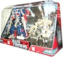 Transformers Movie Series Exclusive 2 Pack Robot Action Figure Set - Freeway Brawl with Voyager Class 7 Inch Tall Autobot Leader Optimus Prime and Deluxe Class 5 Inch Tall Decepticon Bonecrusher