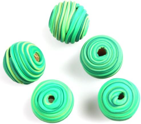 Green Charms Yarn Fimo Spacer Loose Beads 35