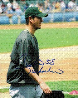 Justin Duchscherer Autographed/Hand Signed 8x10 Photo #2 Oakland A's