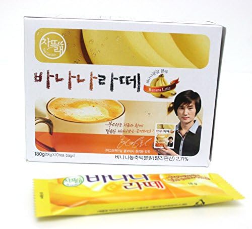 Latte tea Strawberry,Apple,Banana 18g x 10ea / soft foam milk powder fruit latte (Banana)