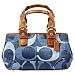 Apparel : AUTHENTIC COACH TONAL C SIGNATURE ZIP SATCHEL BAG 12195 (Denim)