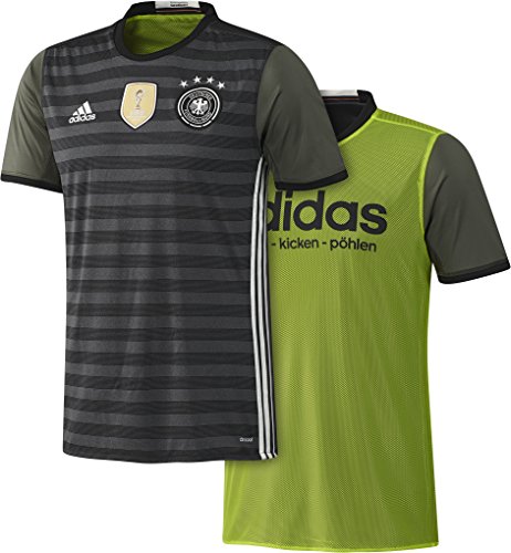 adidas Herren Trikot DFB Away Jersey, dark grey heather/off white/base green s15, XXXL, AA0110