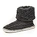 Noble Mount Womens Fuzzy Delight Cable Knit Indoor Short Boot Slippers