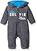 Calvin Klein Baby Hooded Coverall, Blue, 24 Months