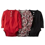 カーターズ Carter's ロンパース ボディスーツ 長袖 3枚組 女の子 綿100% 春秋 3-Pack Long-Sleeve Bodysuits 3M (55-61cm) [並行輸入品]